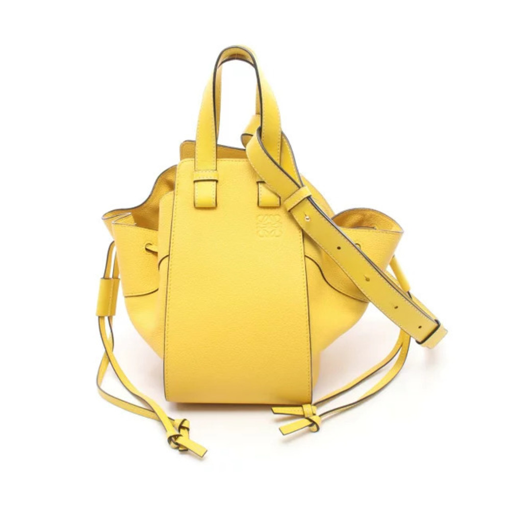Loewe Hammock Drawstring Handbag Leather Yellow